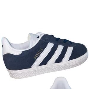 NEW Adidas’s Gazelle I - Toddler Size 7K College Blue White Stripe Soccer Shoes